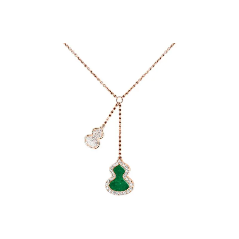 Qeelin 18K Gold, Diamond Necklaces Women's Red/Green-2