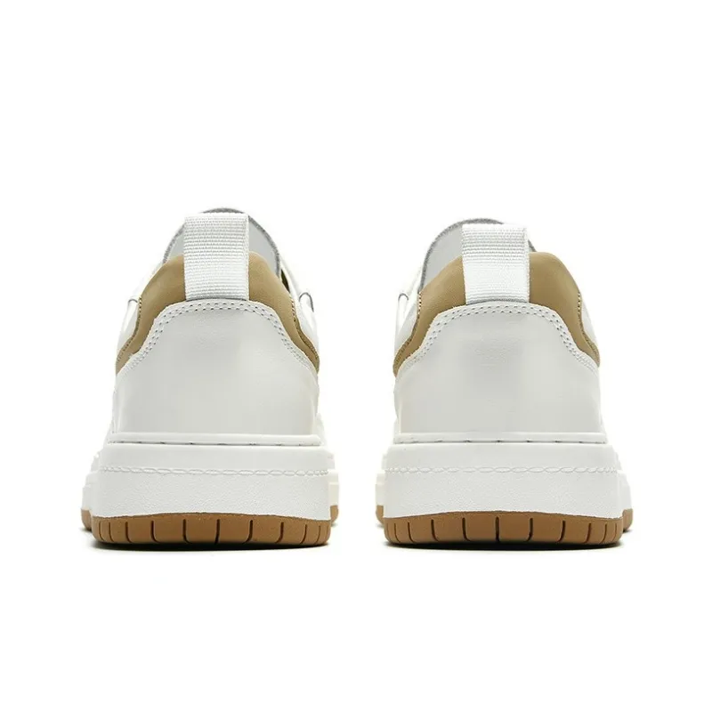 Rich Birds Height Increasing Wear Resistant Lightweight Slip Resistant Low Top Skateboard Shoes Men's Beige-3