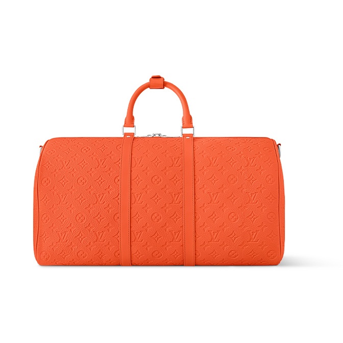 LOUIS VUITTON Keepall Bandouliere 50 Taurillon Colormania Orange POIZON