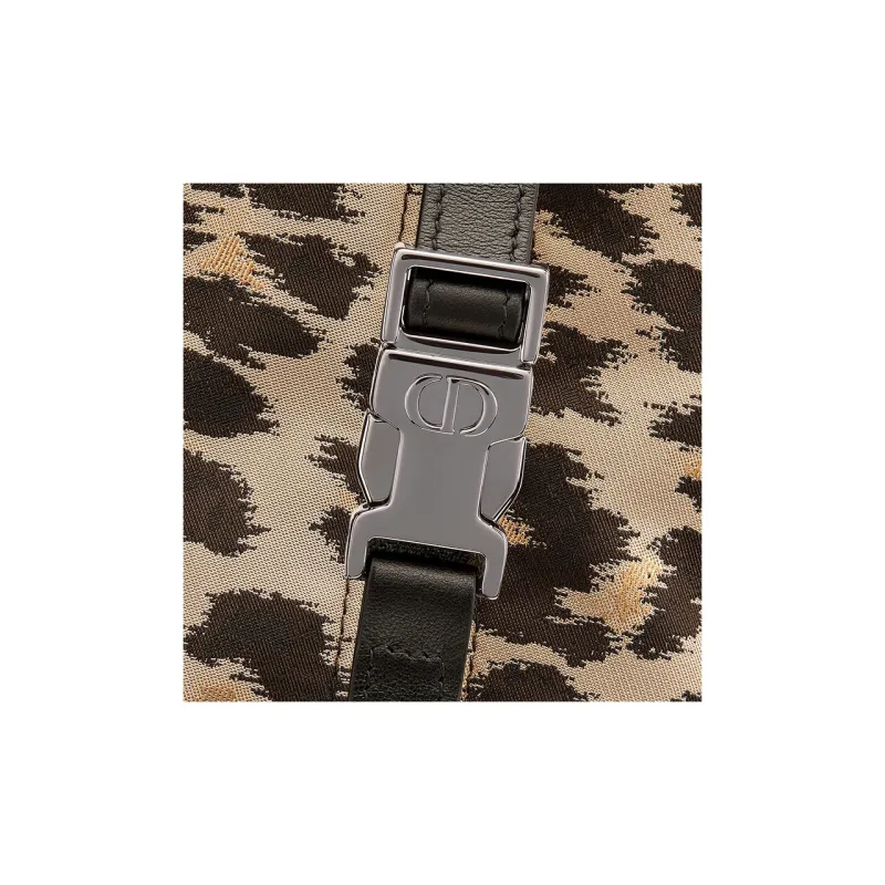 DIOR DiorTravel Technical Fabric Clutch Lunch Box Bag Handbag Small Size Women's Beige-3