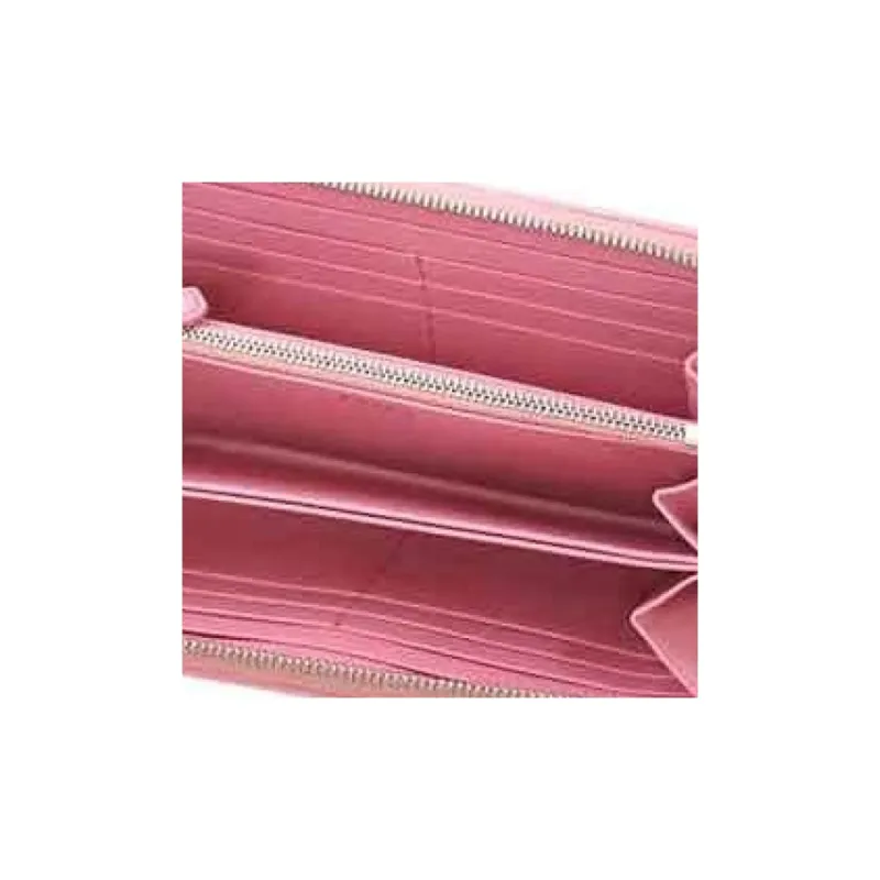 PRADA Genuine Leather Wallet Regular Women's Pink-2
