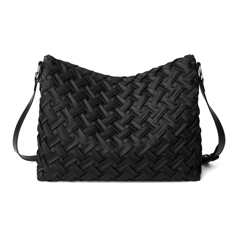 MELLO GOGO Fabric Shoulder Bag Regular Women's Black-2