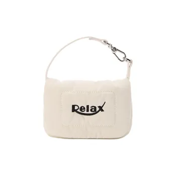 Art Traces Fabric Small Square Bag Crossbody Bag Clutch Mini Unisex White/Skydiving Blue