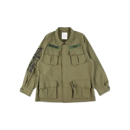 WIND AND SEA Jackets Unisex Green