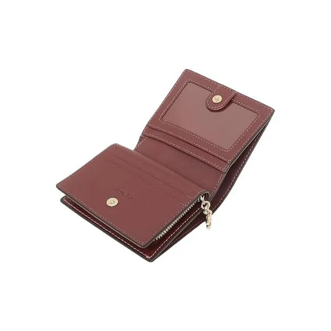COACH Leather Coin Purses Wallets Women's Red-2