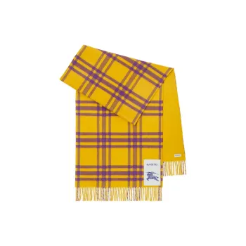 Burberry Logo Patch Checkered Scarf