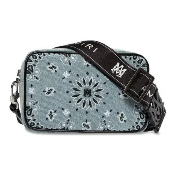 AMIRI Cotton Camera Bag, Crossbody Bag Men's Indigo