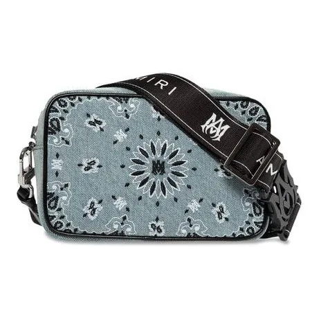 AMIRI Cotton Camera Bag, Crossbody Bag Men's Indigo-0