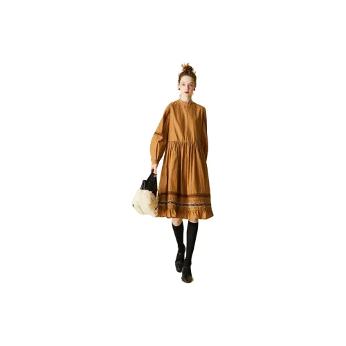 PURE TEA Long-Sleeved Dresses Women's