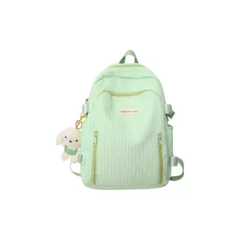Deli Bear Nylon Backpack Regular Women's Black/White/Yellow/Blue/Green/Pink