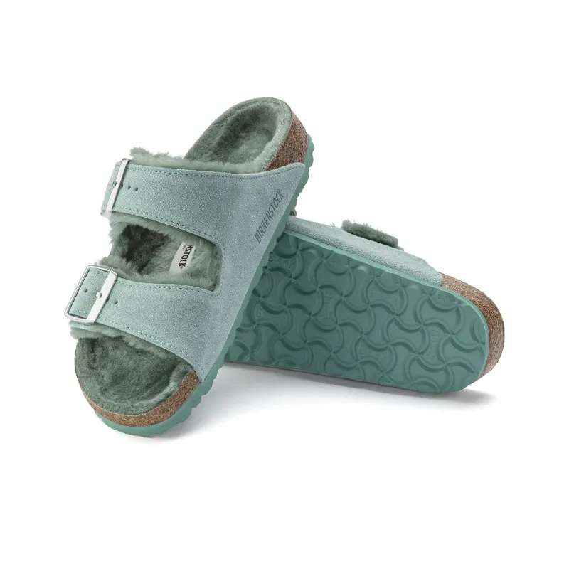 Birkenstock Slide Slippers Women's Light Green Regular-4