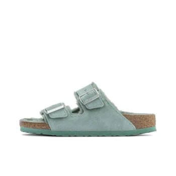 Birkenstock Slide Slippers Women's Light Green Regular