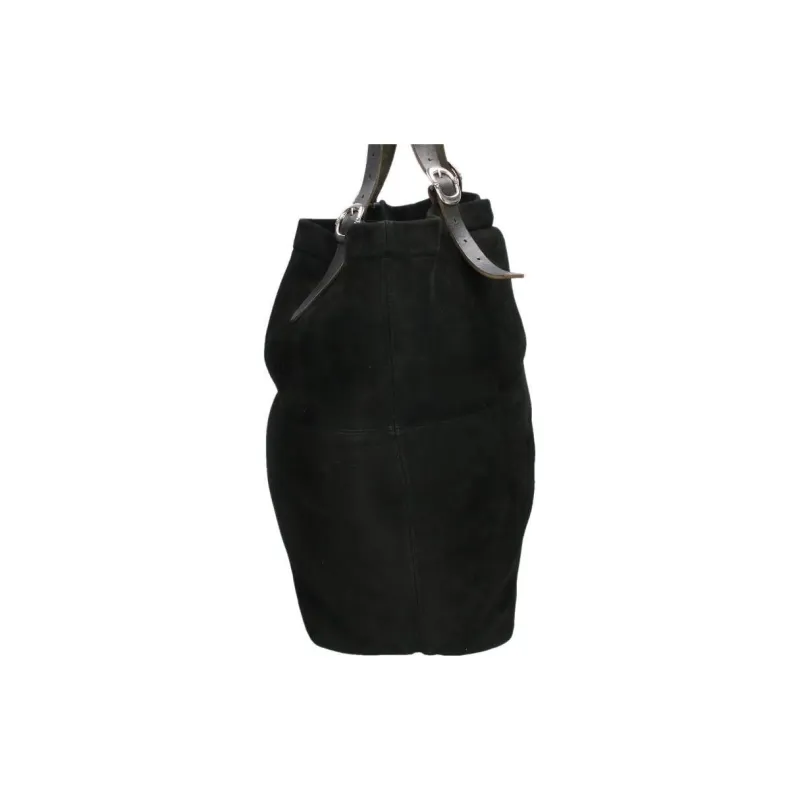 Chrome Hearts Sheepskin Handbag Unisex Black & Silver-1