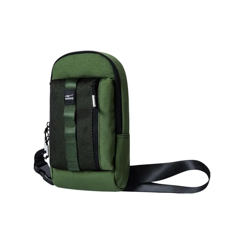 Erke Textile Fabric Shoulder Bag Unisex Bamboo Green-1