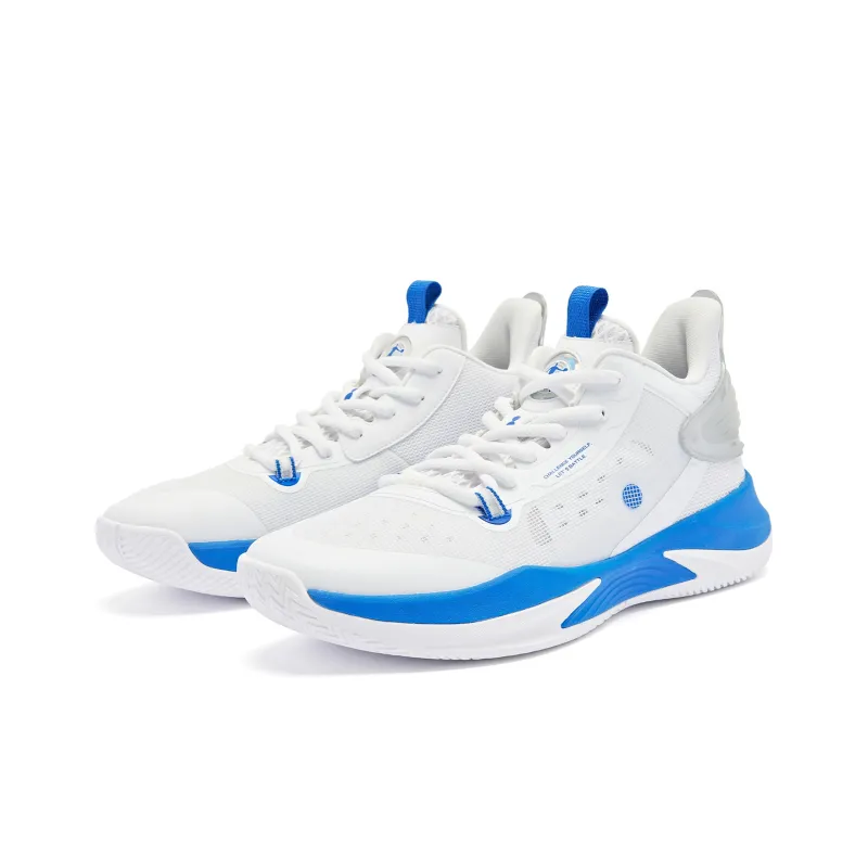 QIAODAN Poisonous Fangs TEAM Anti Slip Wear Resistant Low Top Basketball Shoes Men's Blue-2