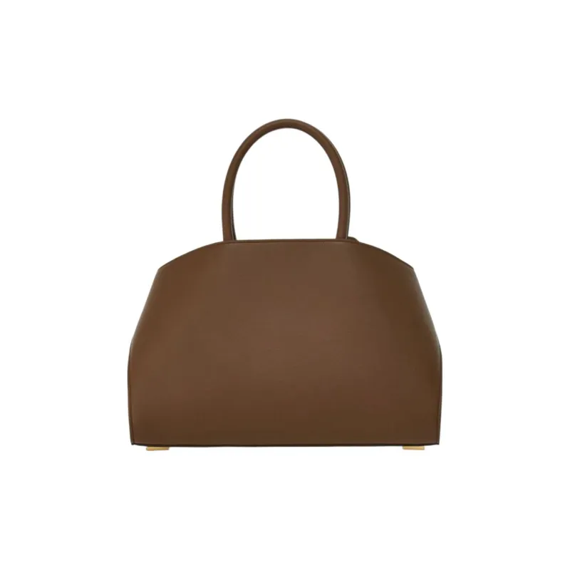 FERRAGAMO Smooth Grain Calfskin Shoulder Bag Crossbody Bag Handbag Small Size Women's Taupe-2
