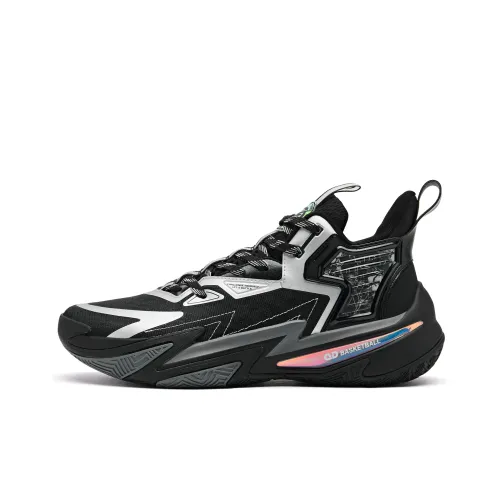 QIAODAN Broken Shadow 5 Basketball Shoes Men Low Top Black