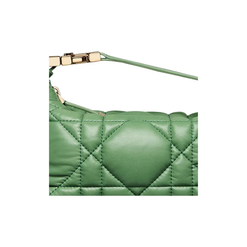 DIOR DiorTravel Cow Leather Clutch Small Size Women's Jade Green-4