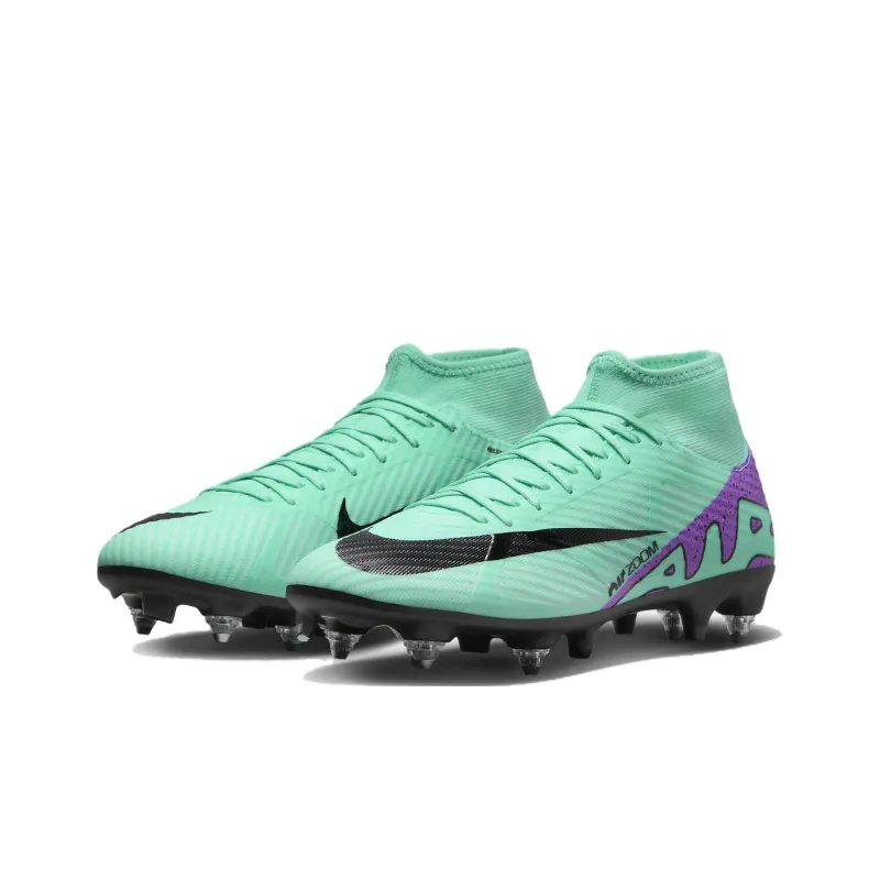 Nike Mercurial Superfly 9 Soccer Shoes Unisex Mid Top Ultra Turquoise Stone Color-2