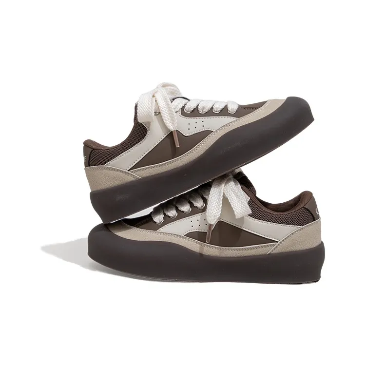 Feiyue Low Top Skateboard Shoes Women's Dark Brown-1