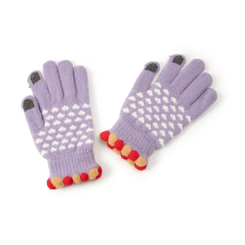 BAIJUAN Knit Gloves Unisex-2