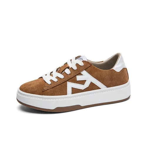 Kayt Kayite Low-Top Skateboard Shoes 3.5cm Women's Dark Brown