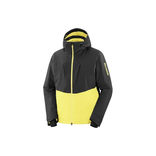 SALOMON Jackets Men Black/Yellow