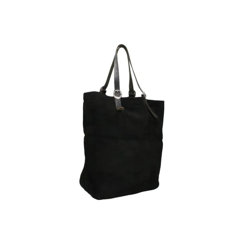 Chrome Hearts Sheepskin Handbag Unisex Black & Silver-2