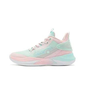 QIAODAN Poisonous Fangs TEAM Anti Slip Wear Resistant Low Top Basketball Shoes Men's Pink