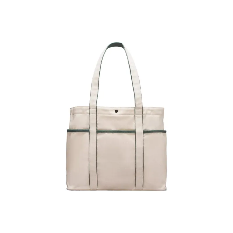 Lululemon 100% Cotton Tote Bag, Shopping Bag, Shoulder Bag, Handbag Regular Unisex Natural & Forest-1