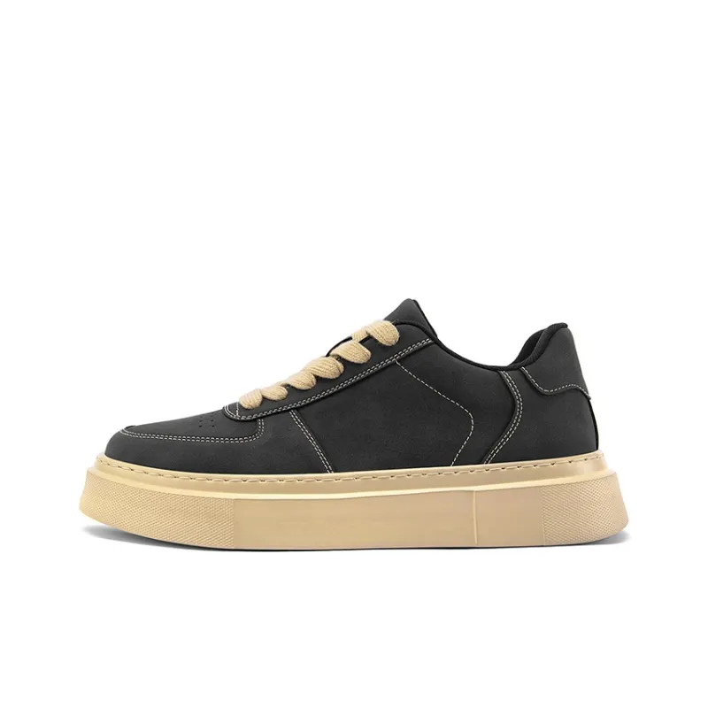 WALK SOUL Anti-Slip Wear-Resistant Breathable Height Increasing Low-Top Skateboard Shoes Men's-0