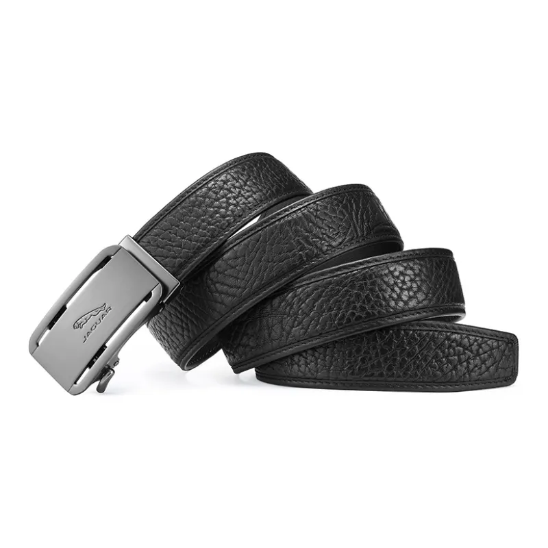 JAGUAR Automatic Buckle Wild Buffalo Leather Leather Belts Men's Width 3.5CM-2