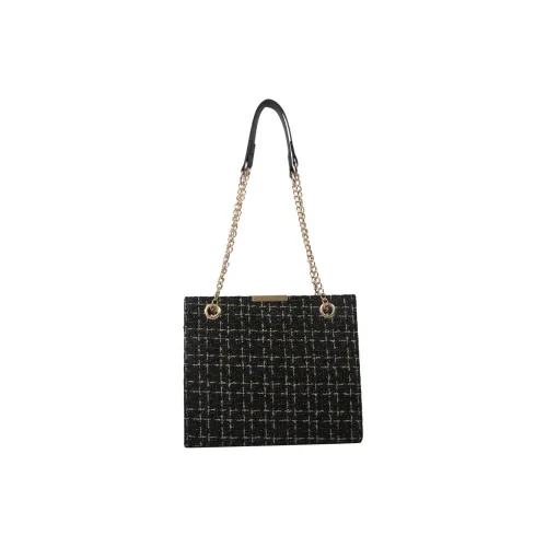 NOMK Canvas Shoulder Bag Shoulder Bag Handbag Women's Small Plaid Black/Small Plaid White/Checkered White/Square Black