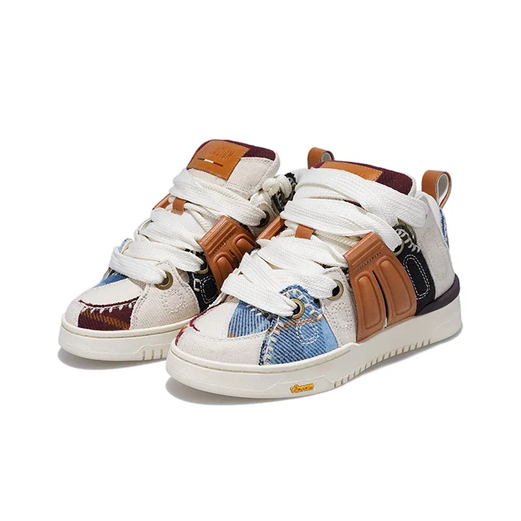 Palladium Low-Top Skateboard Shoes Women's Yellow Brown-2