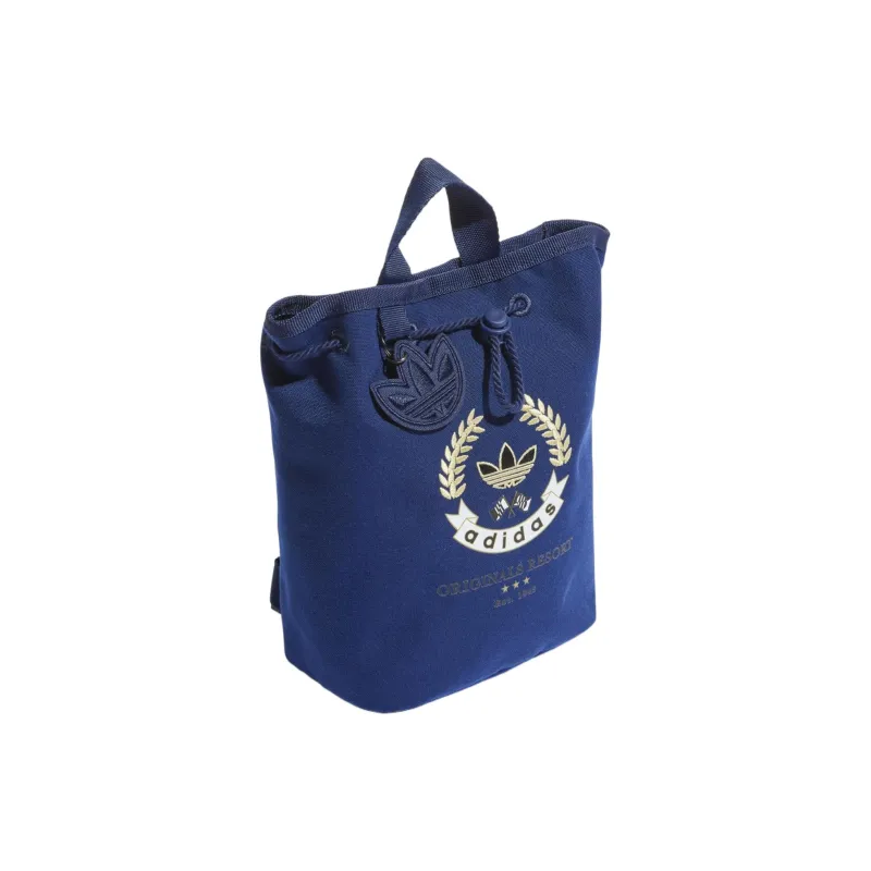 Adidas Originals Recycled Polyester Plain Weave Fabric Portable Backpack Regular Unisex Marine Blue-1