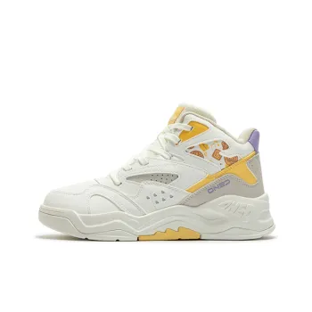 361° Type Winter Cookie Slip Resistant, Abrasion Resistant, Thermal High Top Casual Shoes Women's White Yellow