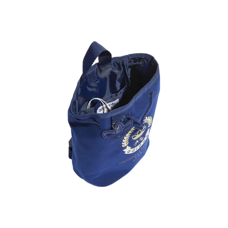 Adidas Originals Recycled Polyester Plain Weave Fabric Portable Backpack Regular Unisex Marine Blue-3