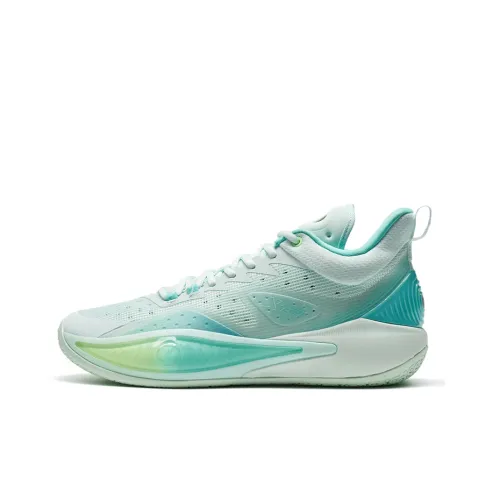 XTEP Basketball Shoes Men Low-Top Foam Green/Macaron Green