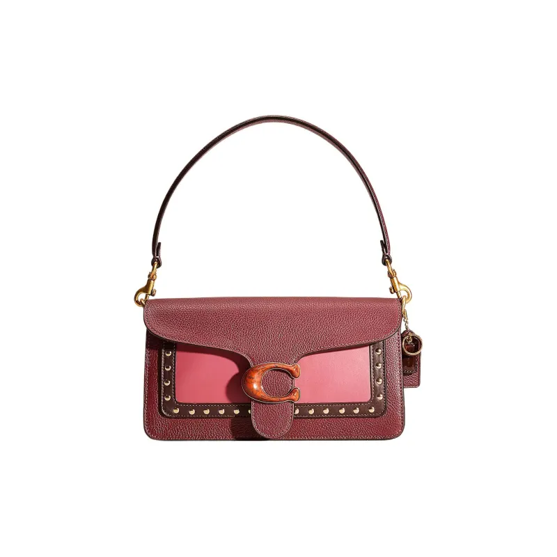 COACH Tabby Leather Wine God Bag Handbag Shoulder Bag Women's Burgundy-0