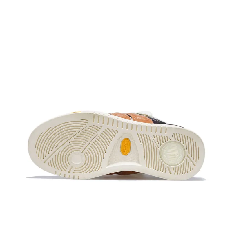 Palladium Low-Top Skateboard Shoes Women's Yellow Brown-5