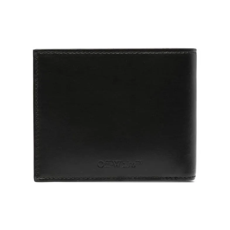 OFF WHITE Jitney Bi Fold Wallet Black-1
