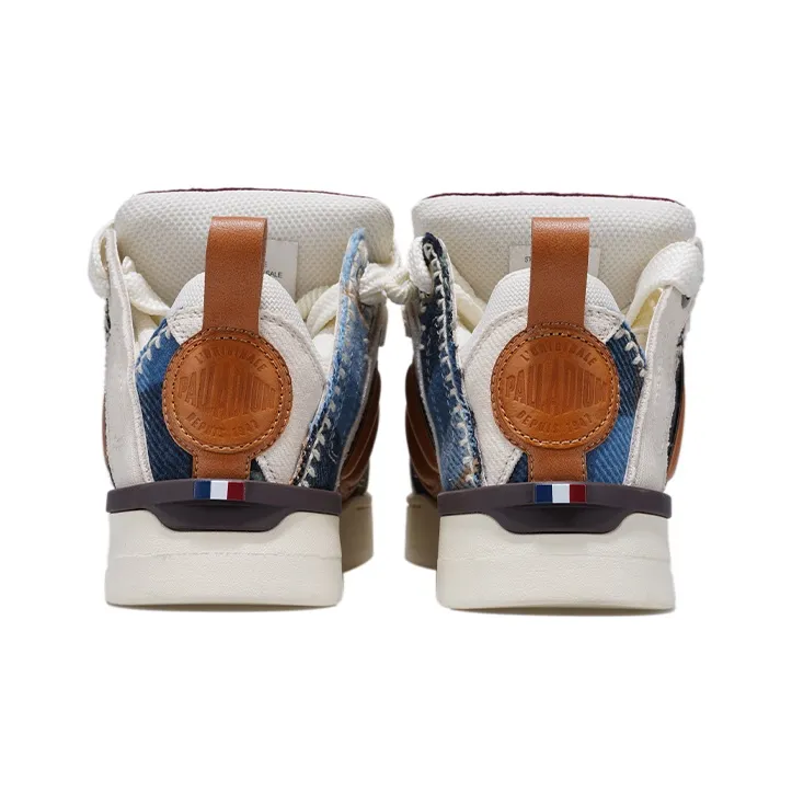 Palladium Low-Top Skateboard Shoes Women's Yellow Brown-4