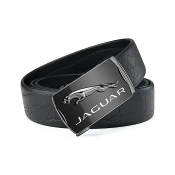 JAGUAR Trendy And Cool Business Automatic Buckle Leather Belts Men's 3.5cm