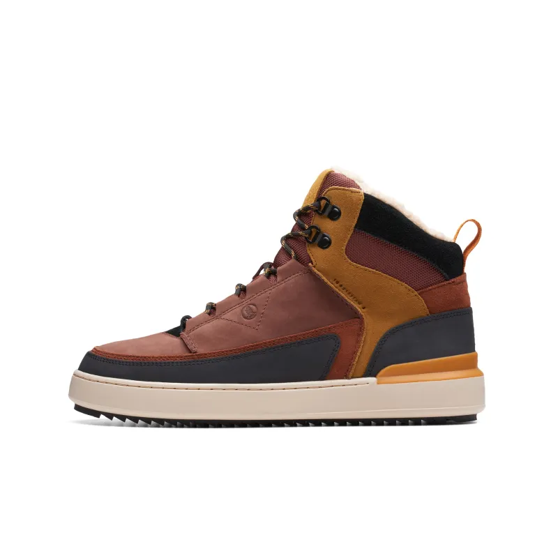 Clarks Cushioning Warm High-Top Skateboard Shoes Men's Tan-0