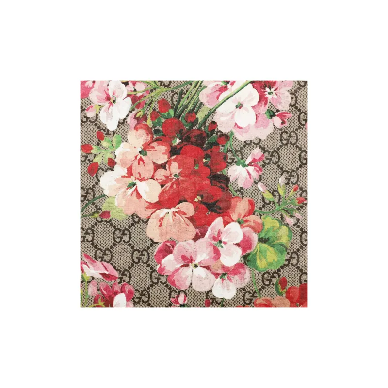 GUCCI GG Blooms Canvas With Leather Clutch Large Size Women's Ebony/Pink-5