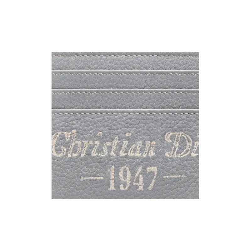 DIOR Cow Leather Card Holder, Wallet, Card Holder Men's Gray-2