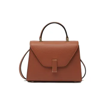 Valextra Iside Millepunte Calfskin Shoulder Bag, Crossbody Bag, Handbag Women's Gold Brown