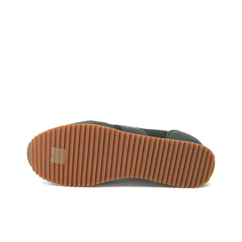 EMPORIO ARMANI EA7 Breathable Low Top Casual Shoes 2.5cm Unisex Green Gold-5