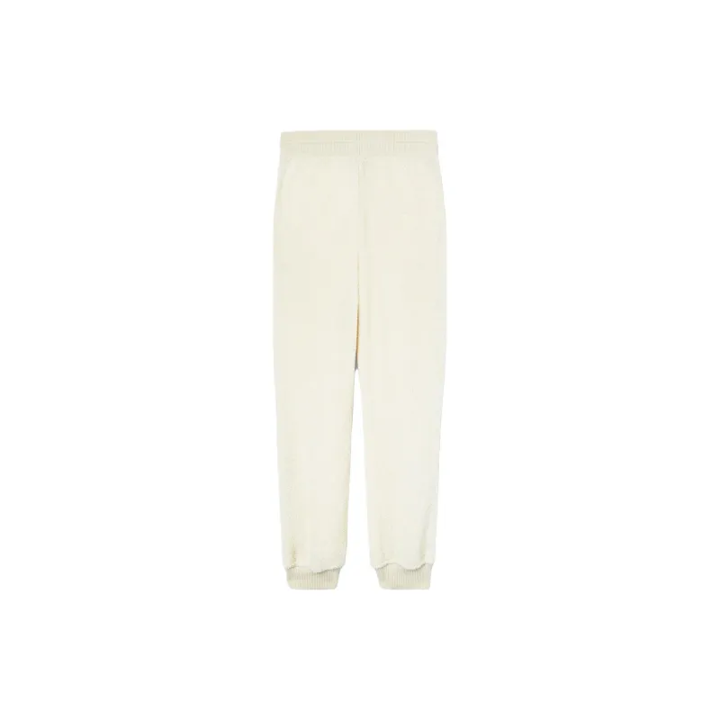 Loro Piana Knitted Sports Pants Women's Creamy Almond-1