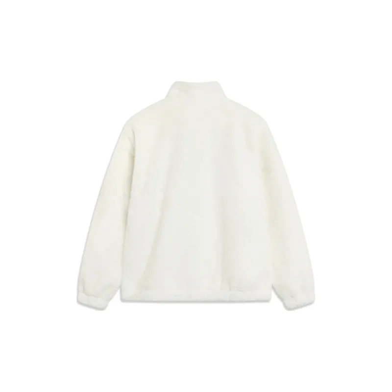 LiNing Sports Life Collection Velvet feel Coat Women's Ivory-1